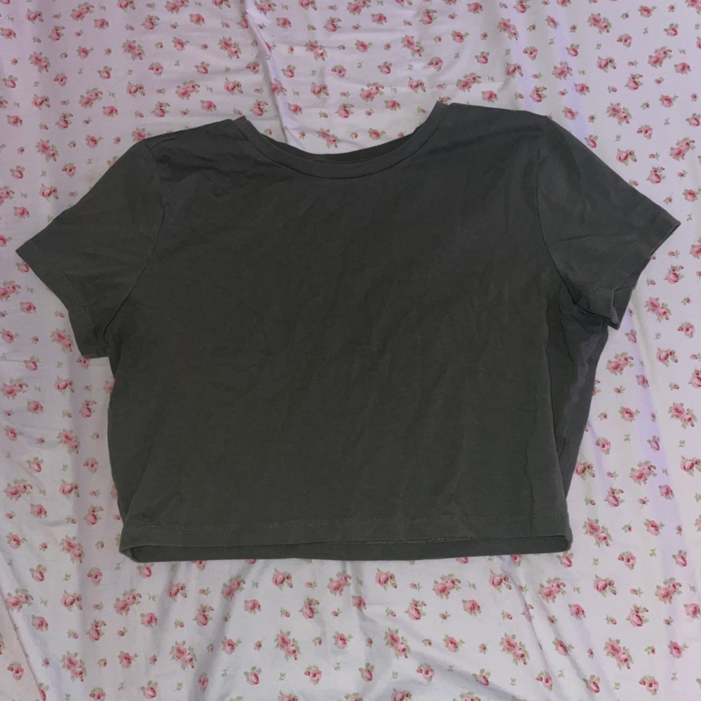 green wild fable t shirt crop top size xxl